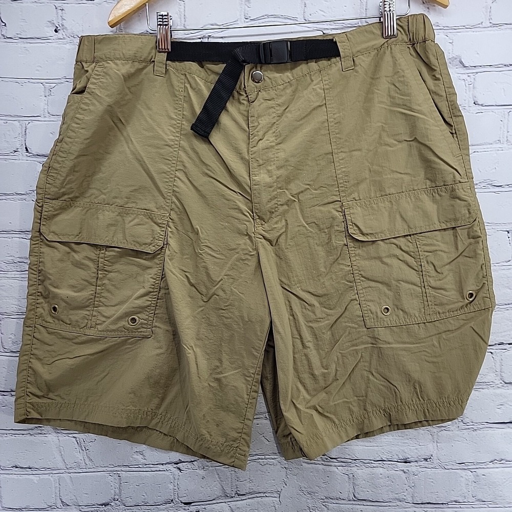 Marino Bay Shorts Mens Sz XL‎ Nylon Outdoors Khaki Weatherproof